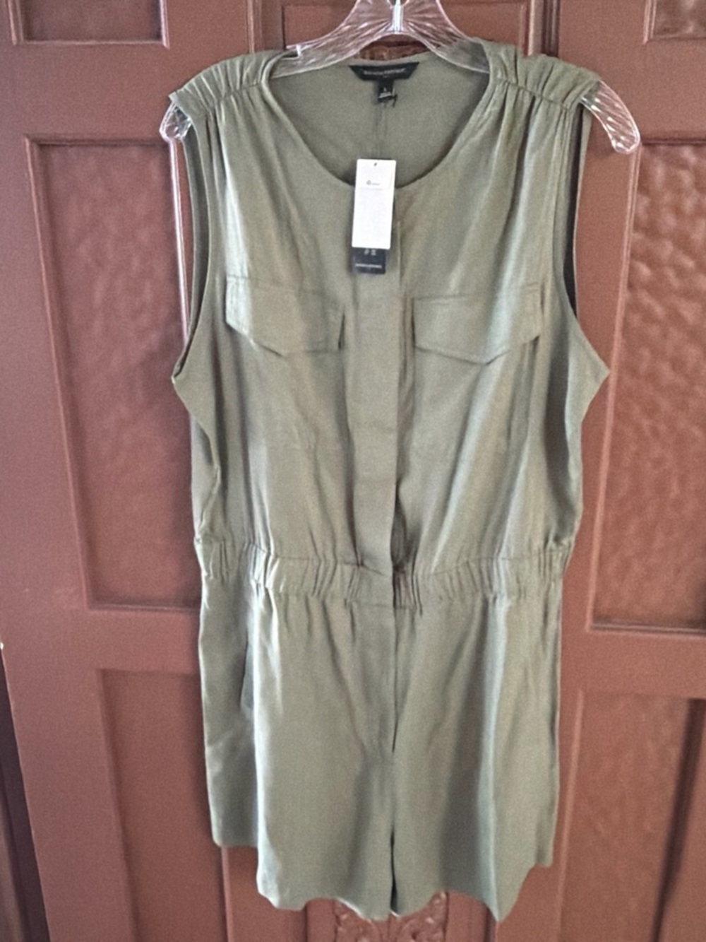 Banana Republic Utility Romper in Olive Green - Lightweight Women's Jumpsuit